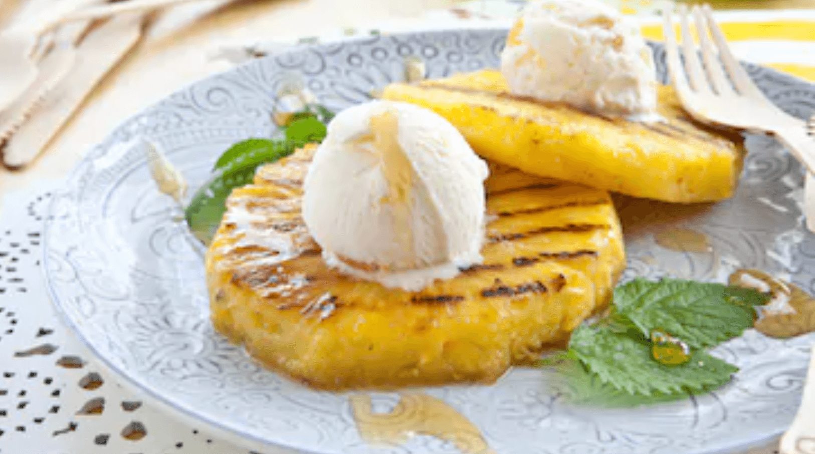 Grilled Pineapple + Vanilla Bean Ice Cream BBQ Butler
