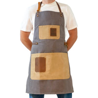 Canvas Apron With Leather Accents