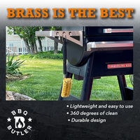 BBQ Butler Brass Grill Brush - Great for All Smoker/Grill Grates