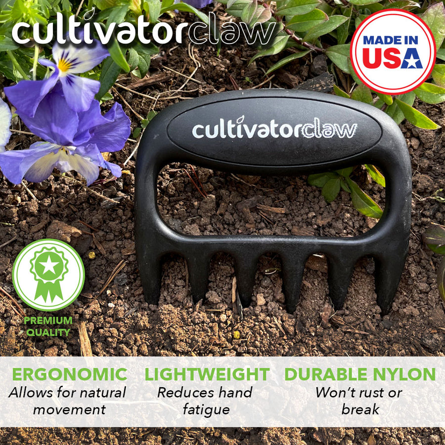 Cultivator Claws - Hand Held Gardening Tool - Black