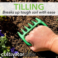Cultivator Claws - Hand Held Gardening Tool - Green