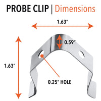 Single Hole Digital Thermometer Probe Clip - 2 Pack