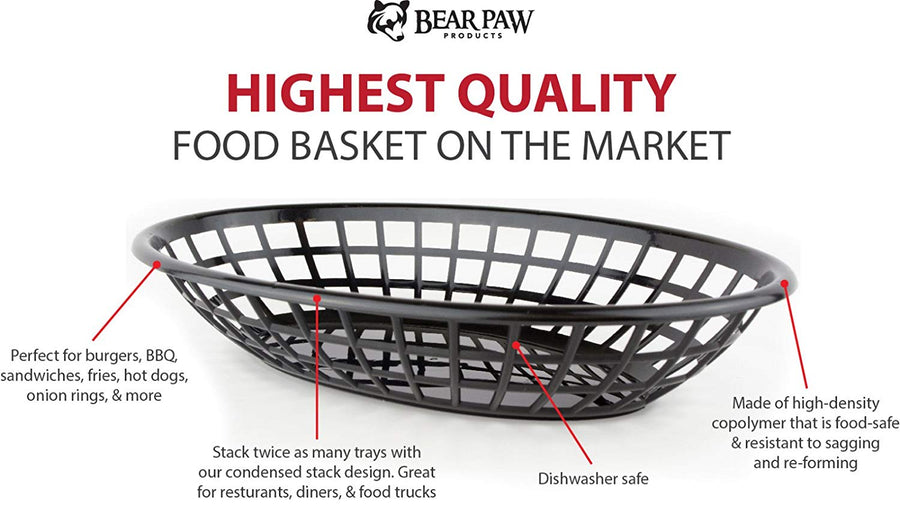 Deli Baskets - Black - 72 Pack