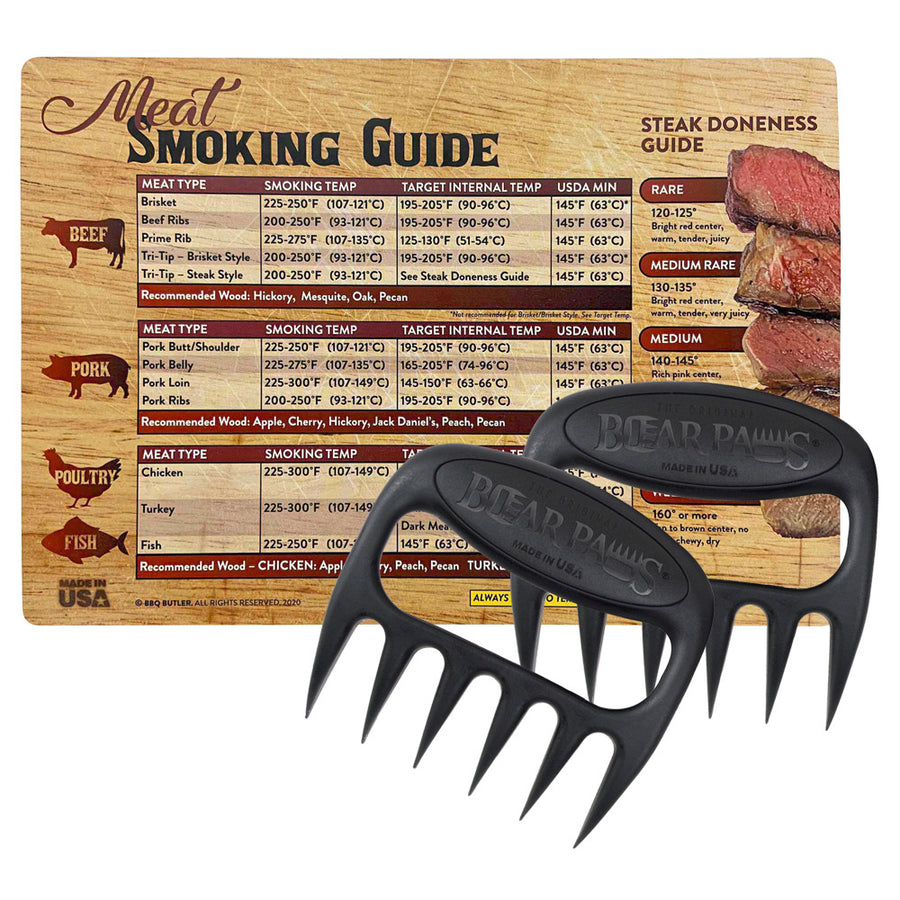 Bear Paws Meat Smoking Guide Magnet - Smoker Accessories
