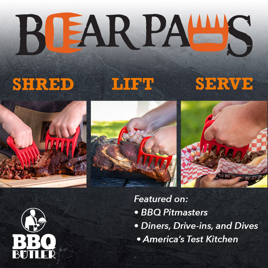 The Original Bear Paws Meat Shredders - Red