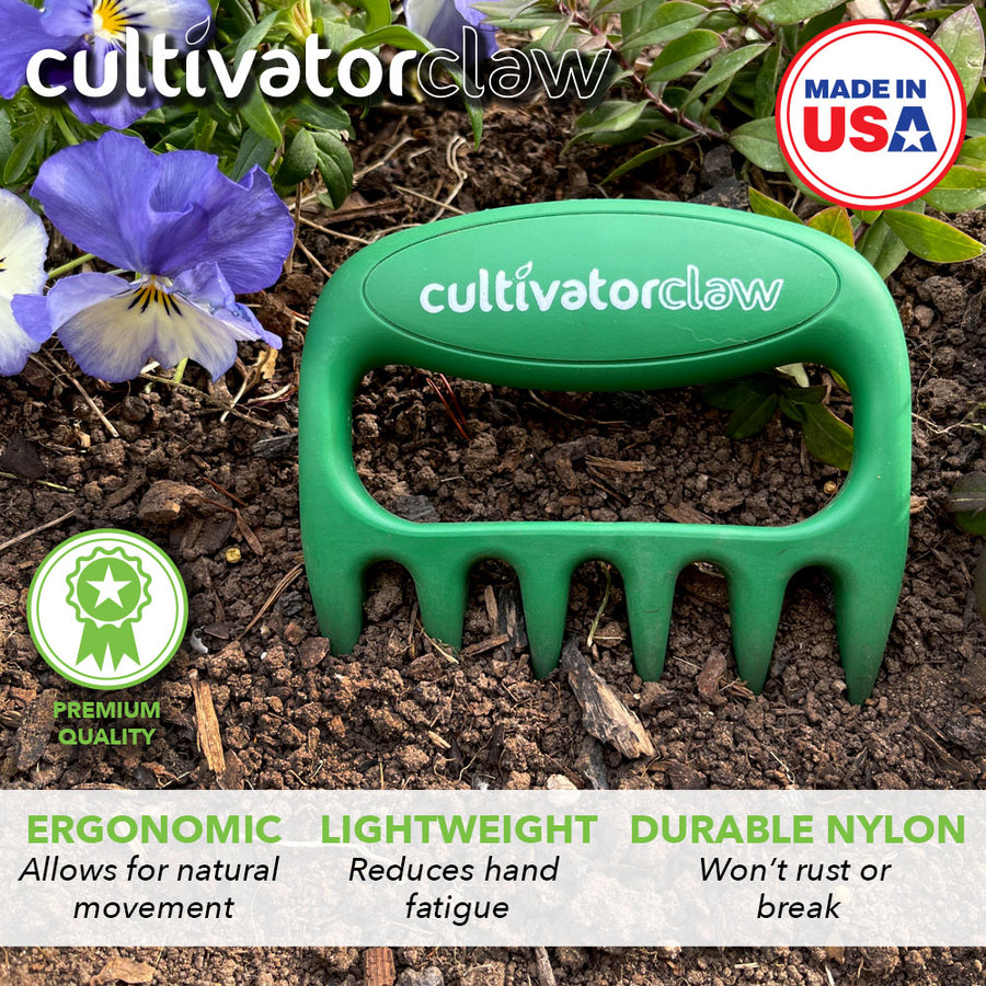 Cultivator Claws - Hand Held Gardening Tool - Green